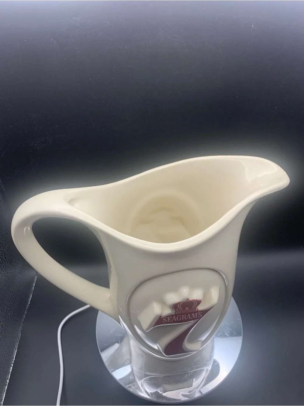 Vintage Seagram's 7 Crown Logo Whiskey Pitcher Jug Barware Classic American